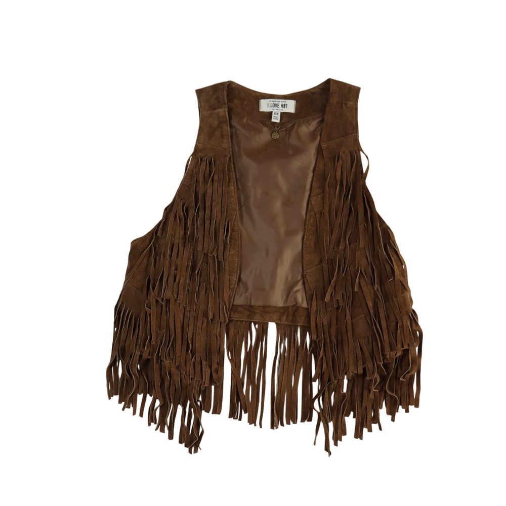 Brown Suede Fringe Vest